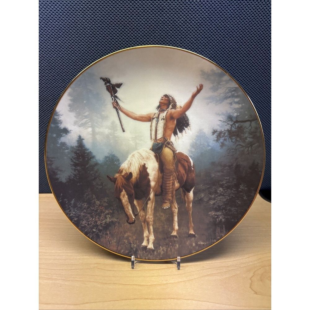 Vintage DELIVERANCE Collector Plate From MYSTIC WARRIORS Hamilton Collection